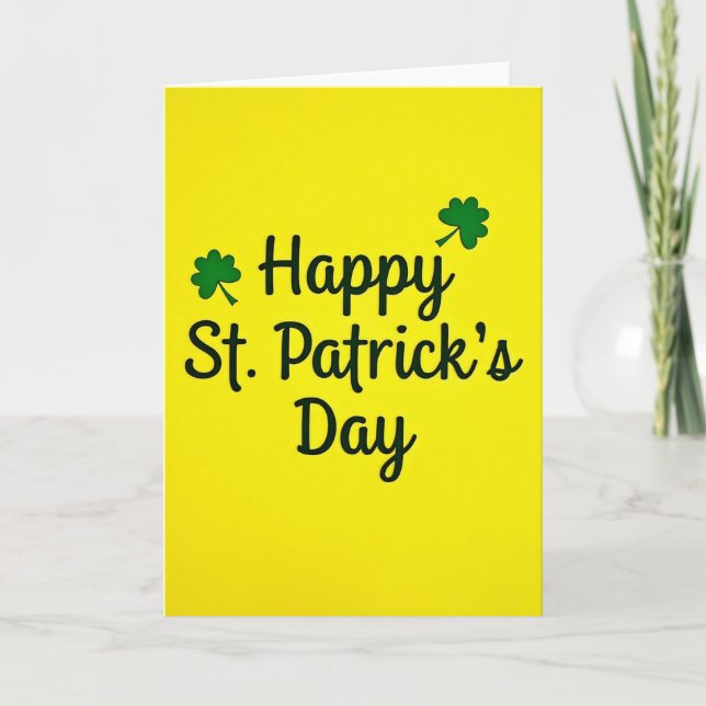 Carte électrique jaune St Patrick (Devant)