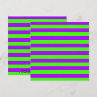 Carte Électrique Psychédélique violet et arlequin vert