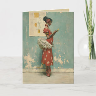 Carte Élégance de ballet vintage