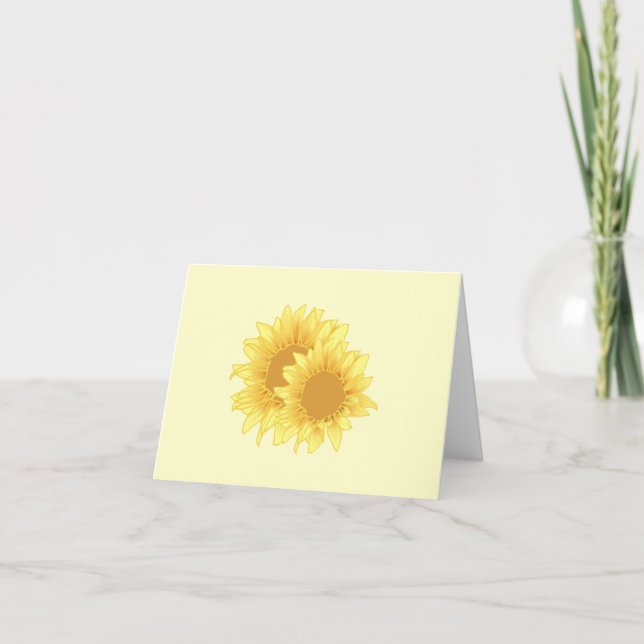 Carte Élégance des tournesols (Devant)