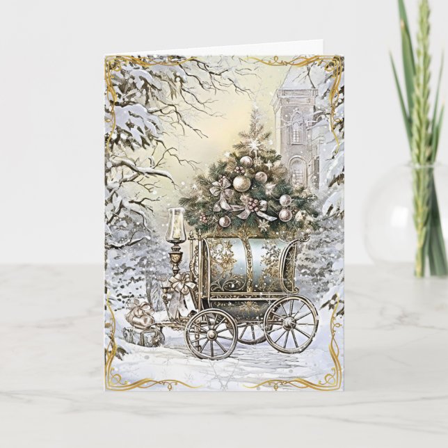 Carte Élégance dorée raffinée (Devant)