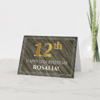 Elégant 12ème anniversaire : Faux Wood, Faux Gold 
