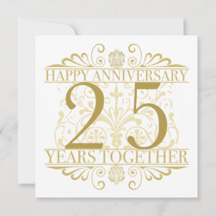 Carte Élégant 25e Anniversaire