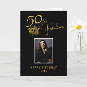 Carte Elégant 50 et Fabulous Twigs 50e anniversaire Phot