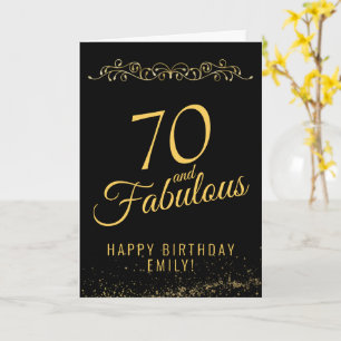 Carte Elégant 70 et Fabuleux Ornement 70e Anniversaire