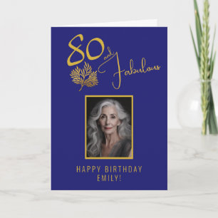 Carte Élégant 80 ans et Fabuleux Branches 80e Anniversai