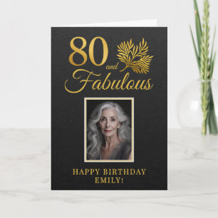 Carte Elegant 80 et Fabulous Twigs 80e Anniversaire Phot