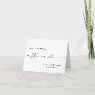 Carte Élégant à ma belle-mère le jour de mon mariage