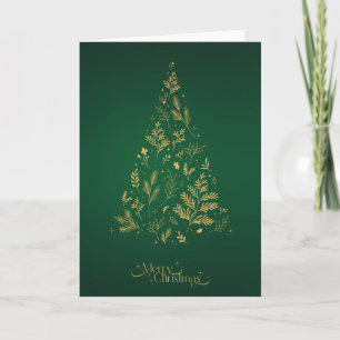 Carte Élégant arbre de Noël simple minimaliste moderne