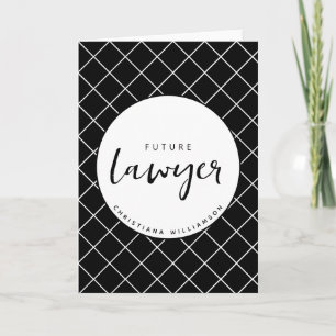 Carte Elégant Avocat du Futur Chèque Motif Personnalisé
