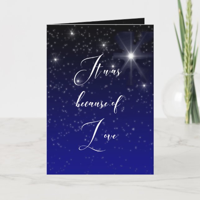 Carte Elegant Because of Love Scripture Christmas (Devant)