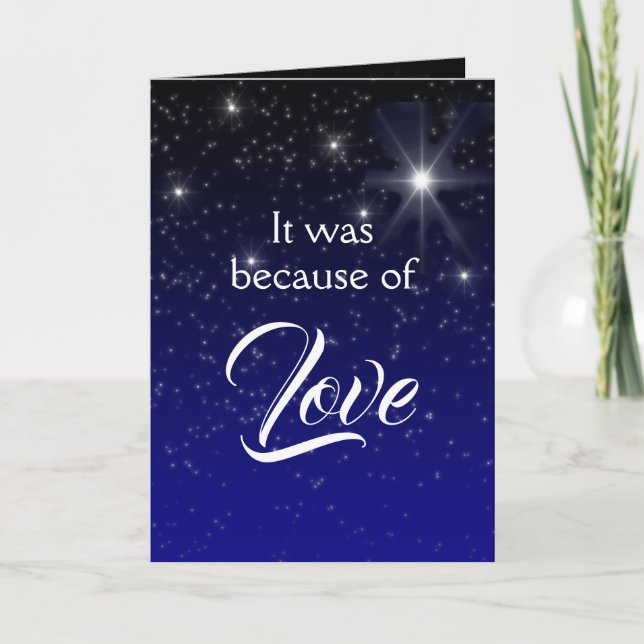 Carte Elegant Because of Love Scripture Christmas (Devant)