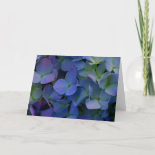 Carte Élégant bleu pourpre bleu pourpre floral