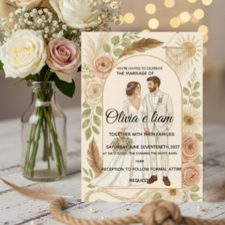 Carte Elegant Boho Wedding Stationery Suite - Olivia & L
