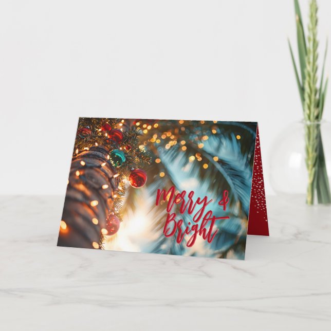 Carte Elegant Christmas Palm Tree Holiday (Devant)