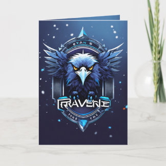 Carte Elegant Eagle Logo Greeting Card | Stylish Minimal