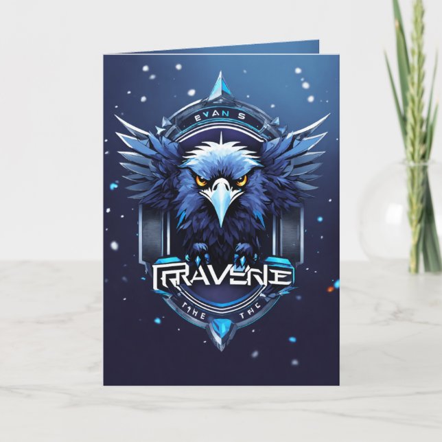 Carte Elegant Eagle Logo Greeting Card | Stylish Minimal (Devant)