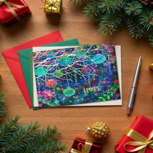 Carte Elégant Espoir Moderne Joli ornement de Noël