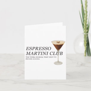 Carte Elégant Espresso Martini Drôle Citation