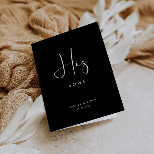 Carte Élégant et moderne noir et blanc Ses voeux