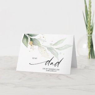 Carte Elégant Eucalyptus À Mon Père Jour De Mariage
