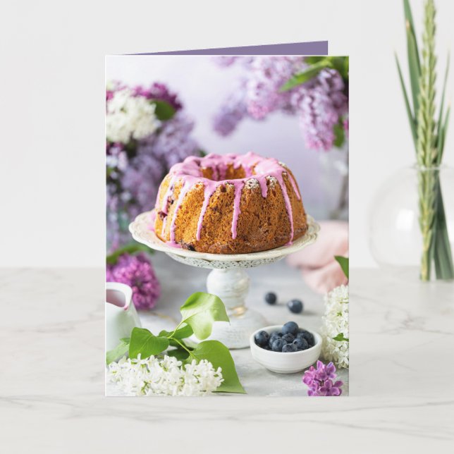 Carte Élégant gâteau d'anniversaire (Devant)