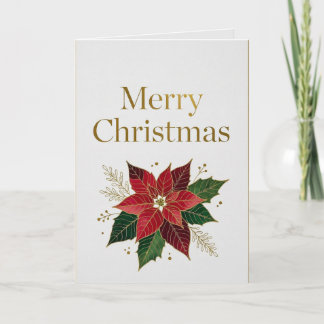Carte Elegant Gold Foil Merry Christmas Card