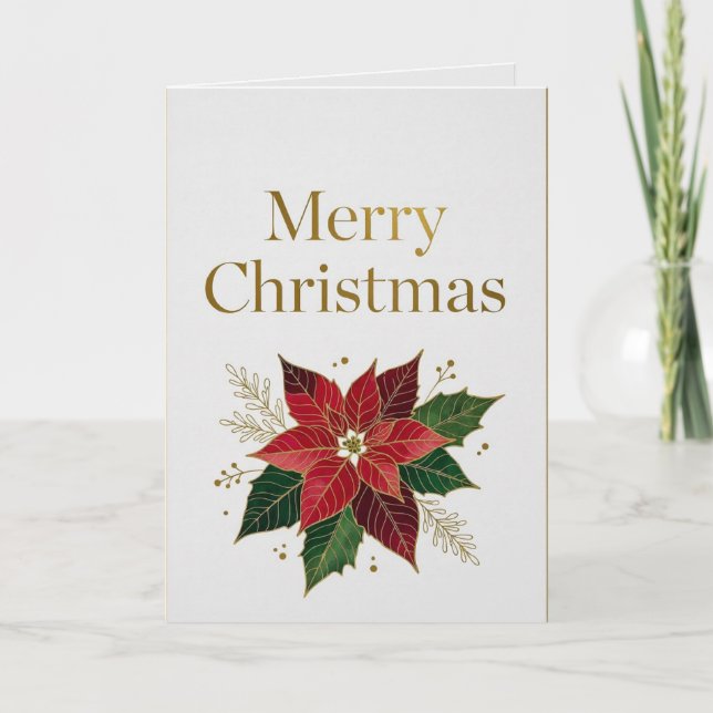 Carte Elegant Gold Foil Merry Christmas Card (Devant)