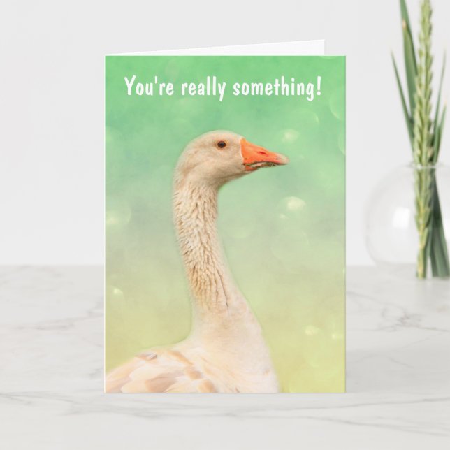Carte Elegant Goose Happy Birthday Card (Devant)