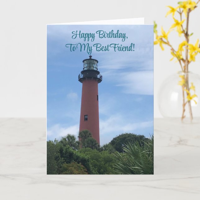 Carte Elégant, Joyeux Anniversaire, À Mon Meilleur Ami ! (Fleur jaune)