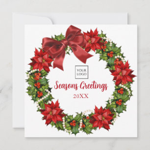 Carte Élégant Logo Wreath Company Holiday