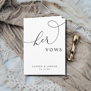 Carte Élégant Mariage photo rustique Ses Vows