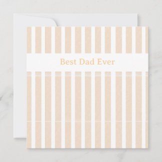 Carte Élégant 'Meilleur Papa' Personnalisé à Rayures