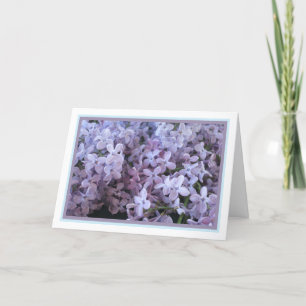 Carte Élégant Moderne Purple Lilac Fleurs Photo Se Bien
