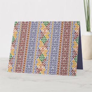 Carte élégant motif ethnique