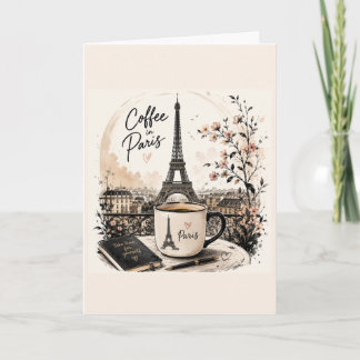 Carte Elegant Paris Tour Eiffel Café & Paris Café Gre