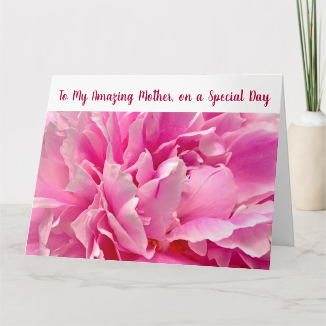 Carte Élégant pour ma mère Extraordinaire, une paix d'am (Devant)