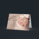 Carte Elegant rose 68th birthday<br><div class="desc">Un élégant rose pâle sur un arrière - plan en dentelle. Une belle carte qui fera plaisir à votre grand-mère.</div>