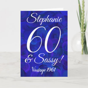 Carte Elégant Royal Blue 60 et Sassy Birthday