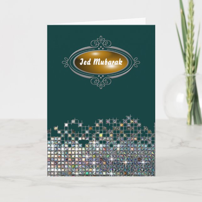 Carte Élégant Sequin Ied Moubarak (Devant)