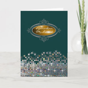 Carte Elegant Sequin Ramadan Mubarak