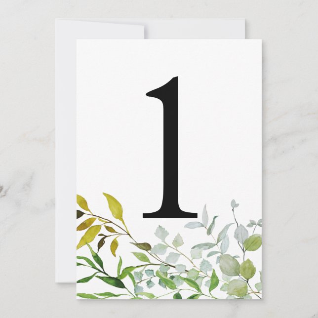 Carte élégante aquarelle numéro 1 (Devant)