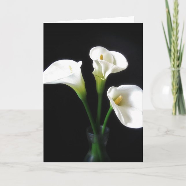 Carte Elégante Calla Lily Fleurs 10 (Devant)