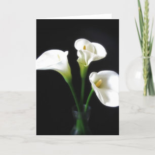 Carte Elégante Calla Lily Fleurs 10