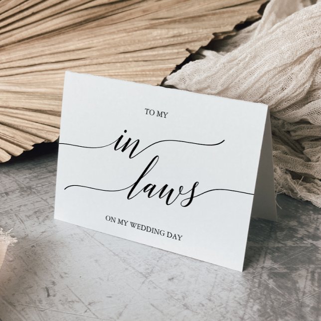 Carte Élégante Calligraphie Noire À Mes Lois (Créateur téléchargé)