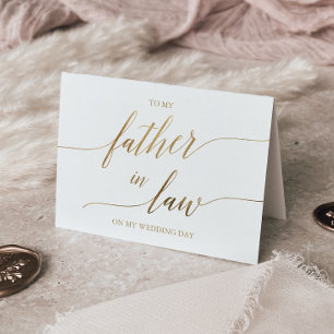 Carte Élégante Calligraphie Or À Mon Père En Droit