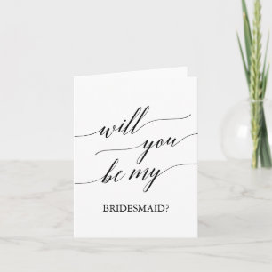 Carte Élégante Calligraphie Serez-Vous Ma Femme D'Accuei