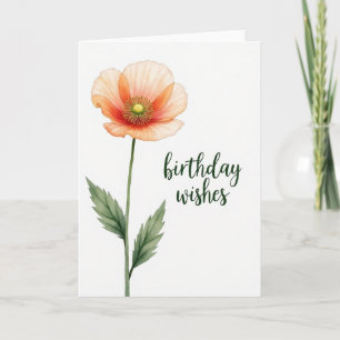 Carte élégante d'anniversaire aux pêches