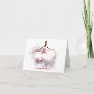 Carte Élégante danseuse de ballet BLANK