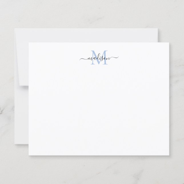 Carte élégante de budget à monogramme en écriture  (Devant)